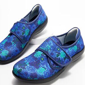 Alegria Spright Baby Bloomer Floral Blue Comfort Strap Shoes Women’s size 39
